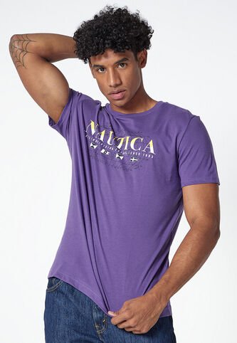 Camiseta Violeta-Blanco-Amarillo Nautica Nautica