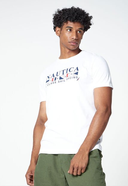 Camiseta Blanco-Azul-Rojo Nautica