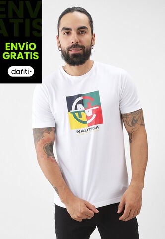 Camiseta Blanco-Verde-Amarillo-Rojo NAUTICA Nautica