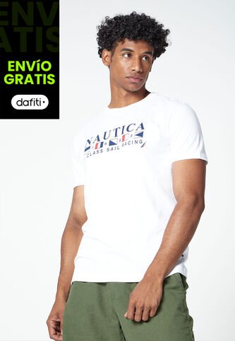 Camiseta Blanco-Azul-Rojo Nautica Nautica