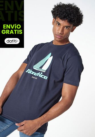 Camiseta Azul-Verde-Blanco Nautica Nautica