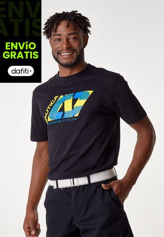 Camiseta Negro-Multicolor Nautica Nautica