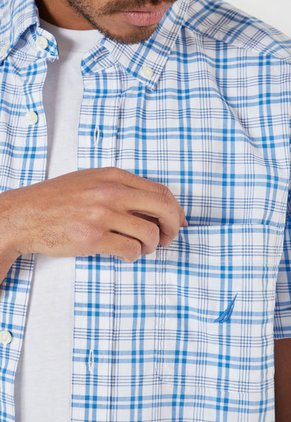 Camisa Blanco-Azul Nautica