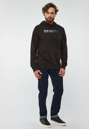 Hoodie Negro-Blanco-Azul NAUTICA Competition