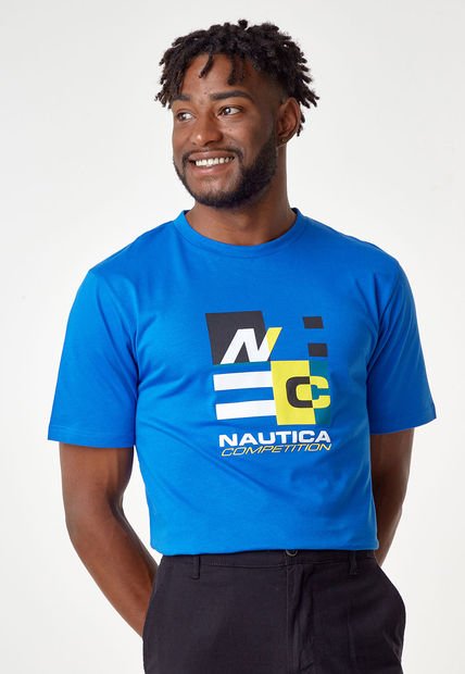 Camiseta Azul Royal-Multicolor Nautica