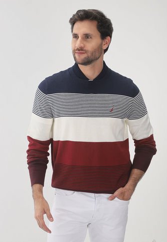 Saco Rojo-Azul Navy-beige NAUTICA Nautica