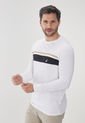 Camiseta Manga Larga Blanco-Negro-Dorado NAUTICA de Nautica