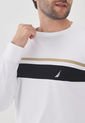 Camiseta Manga Larga Blanco-Negro-Dorado NAUTICA de Nautica