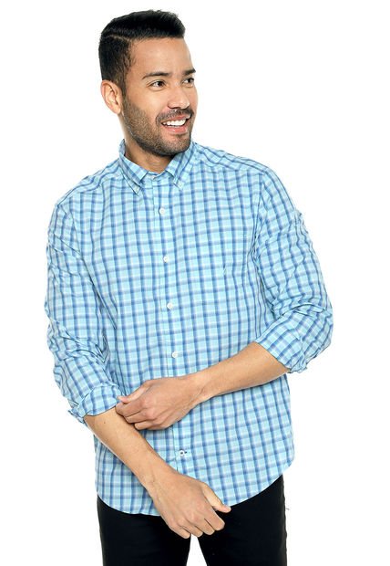 Camisa Azul-Blanco Nautica