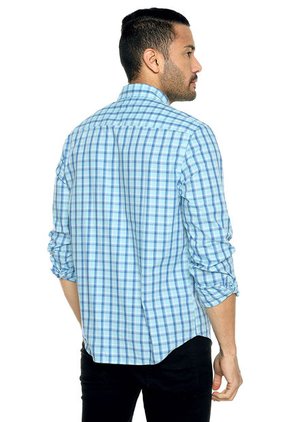 Camisa Azul-Blanco Nautica