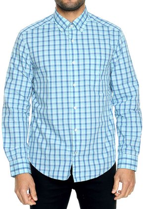 Camisa Azul-Blanco Nautica