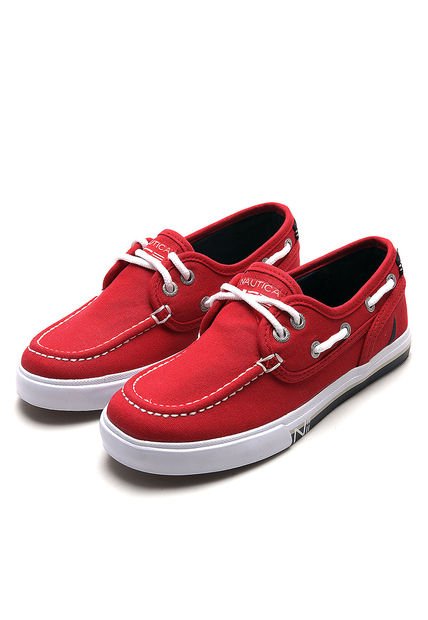 Zapatos Nautica Dafiti Zapatos Apaches Nautica Apache Rojo-Blanco