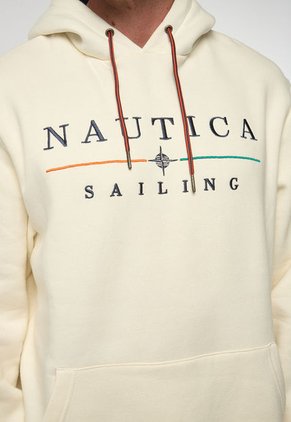 Hoodie Marfil-Azul-Naranja NAUTICA