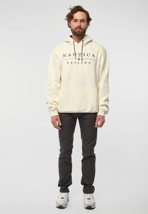 Hoodie Marfil-Azul-Naranja NAUTICA