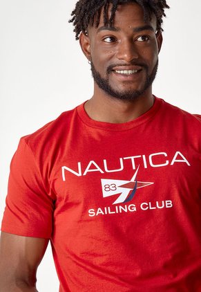 Camiseta Rojo-Blanco Nautica