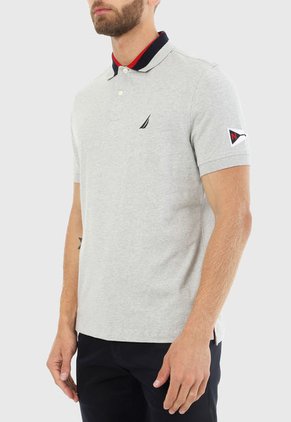 Polo Gris-Azul-Rojo Nautica
