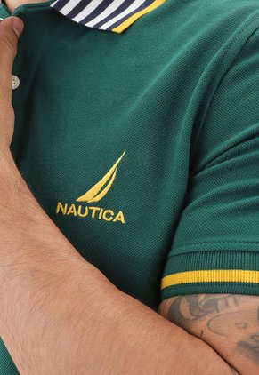 Polo Verde-Amarillo-Azul NAUTICA