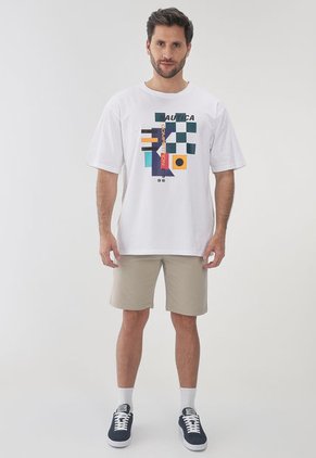 Camiseta Blanco-Verde-Violeta-Naranja NAUTICA
