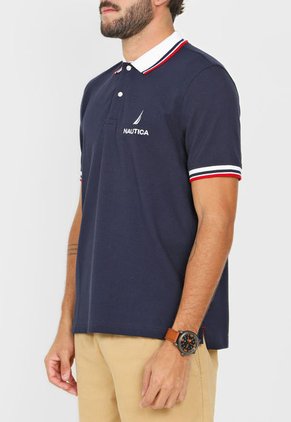 Camiseta Polo Azul-Blanco Nautica