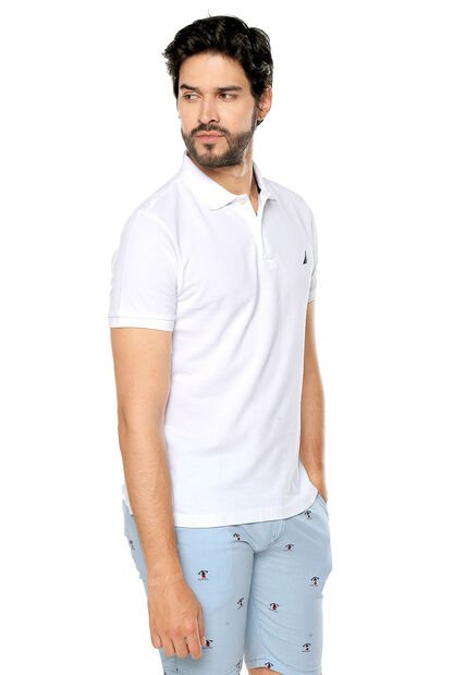 Polo Blanco-Azul Nautica
