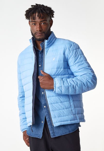 Chaqueta Acolchada Celeste Nautica