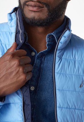 Chaqueta Acolchada Celeste Nautica