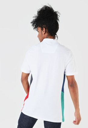 Polo Blanco-Azul-Rojo Nautica
