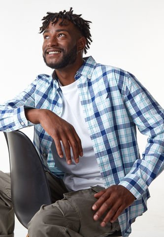 Camisa Blanco-Azul Nautica Nautica