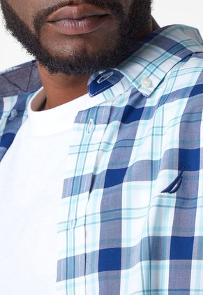 Camisa Blanco-Azul Nautica