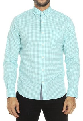Camisa Azul Agua Marina-Blanco Nautica