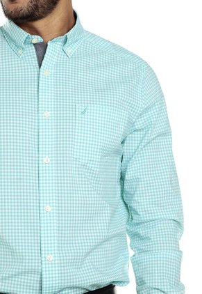 Camisa Azul Agua Marina-Blanco Nautica