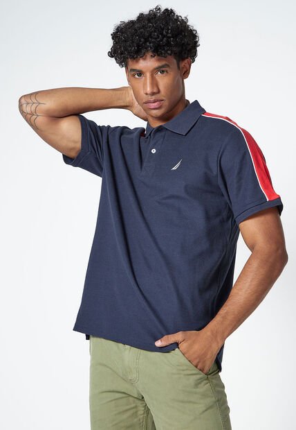 Polo Azul-Rojo-Blanco Nautica