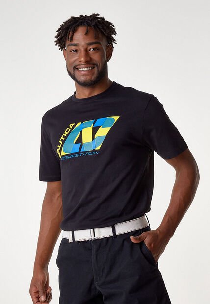 Camiseta Negro-Multicolor Nautica