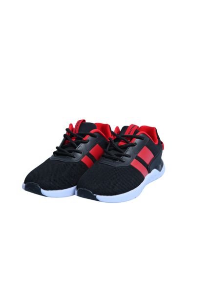 Tenis Nautica Kids Manalapin Molded T/ Blavk/Red  