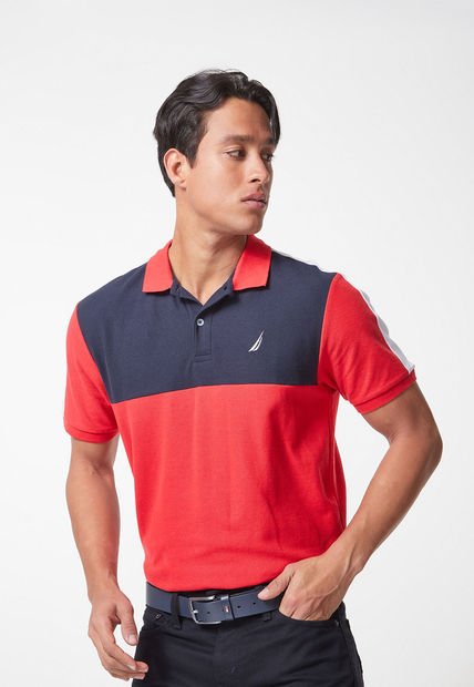 Camiseta Rojo-Azul-Blanco Nautica