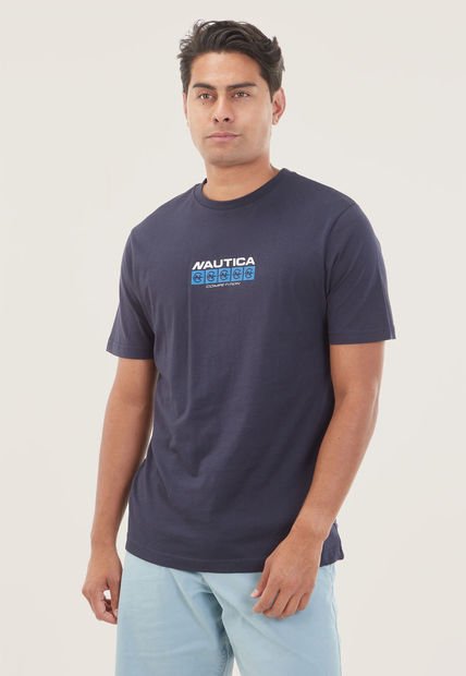 Camiseta Azul Navy-Blanco-Azul Nautica