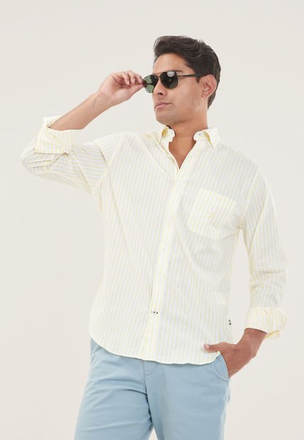 Camisa Amarillo-Blanco Nautica