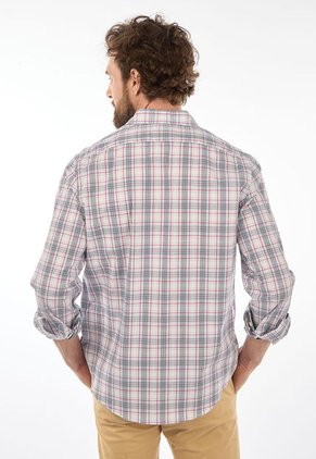 Camisa Blanco-Azul Navy-Fucsia NAUTICA