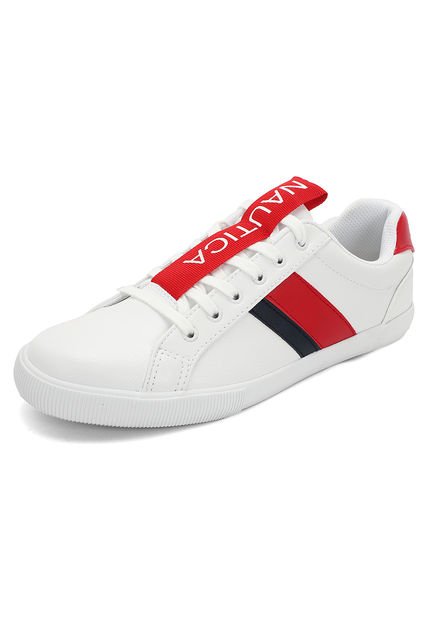 Zapatos Deportivos Tenis Nautica Rojos Tenis Blanco-Rojo-Azul Nautica