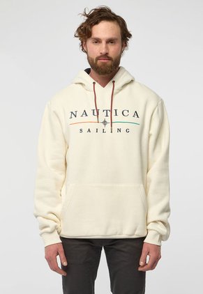 Hoodie Marfil-Azul-Naranja NAUTICA
