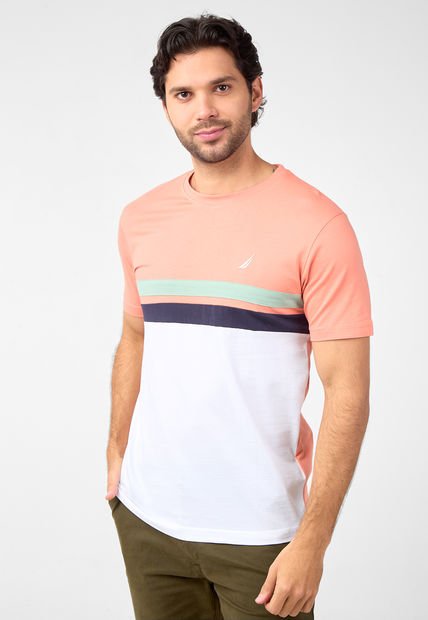 Camiseta Naranja-Blanco-Verde NAUTICA