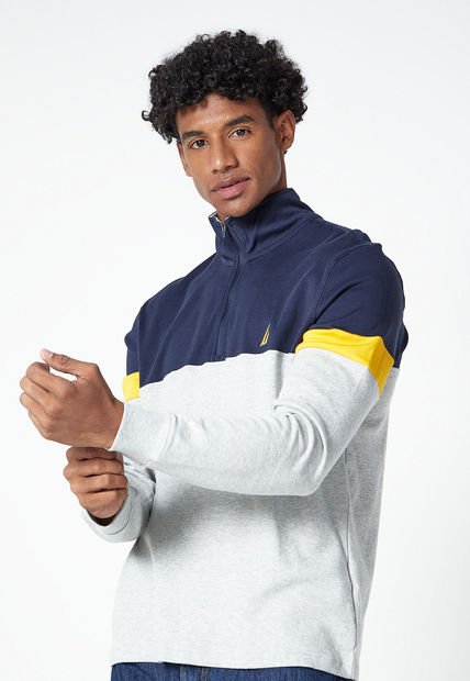 Buzo Azul-Gris-Amarillo Nautica