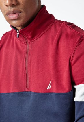 Buzo Borgoña-Azul-Gris Nautica