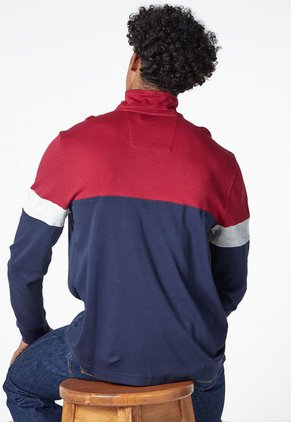 Buzo Borgoña-Azul-Gris Nautica