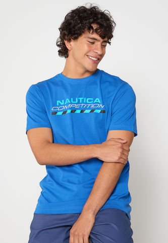 Camiseta Azul-Blanco-Negro Nautica Nautica