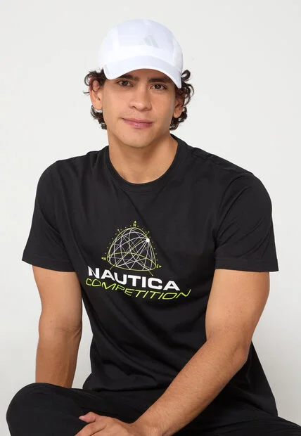 Camiseta Negro-Amarillo Neón Nautica