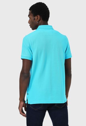 Camiseta Polo Azul Celeste Nautica