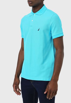 Camiseta Polo Azul Celeste Nautica