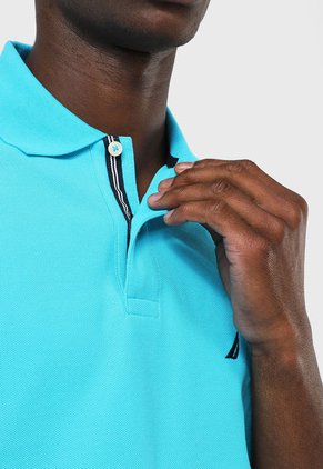 Camiseta Polo Azul Celeste Nautica