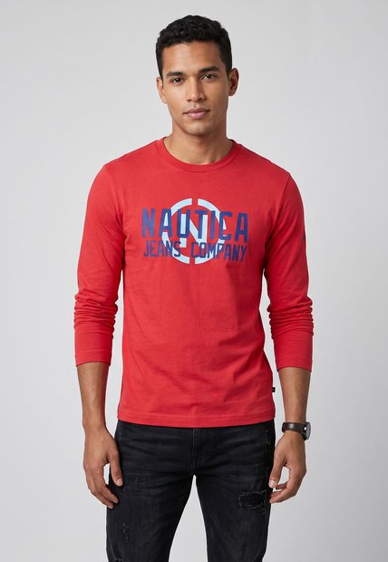 Camiseta Manga Larga Nautica Rojo